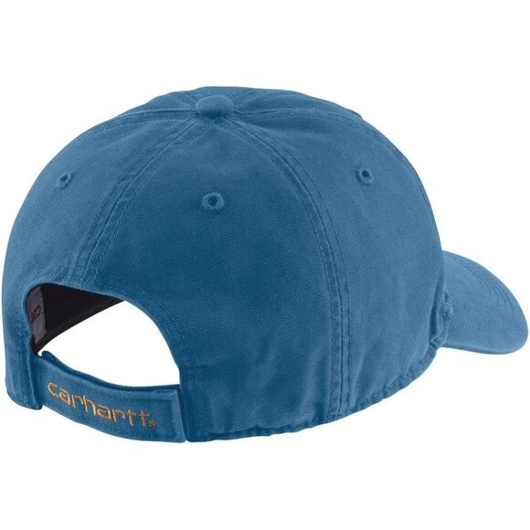 ⚡Carhartt Men's Dark Horizon Blue Cotton Canvas Adjustable Fit Cap - Picture 2 of 3